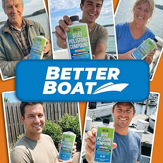 Boat Polishing Compound Gelcoat Restorer, Fiberglass Polish for Boats, Rubbing and Oxidation Remover, Faded Shiny Marine Gel Coat