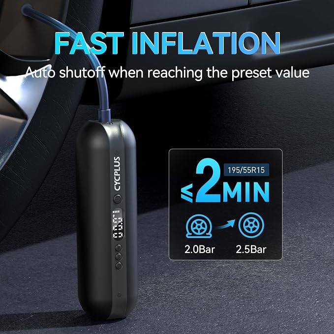 CYCPLUS Tire Inflator A2 + GPS Bike Computer M1