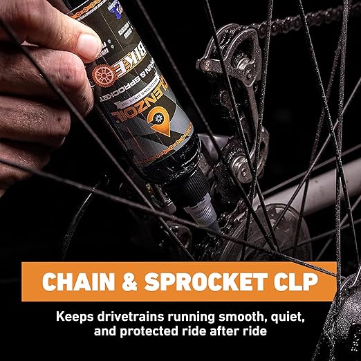 Clenzoil Chain & Sprocket 4 oz Bottle - Chain Cleaner, Lubricant & Rust Preventative - Cleaner Lubricant Protectant (CLP) - Wet Lube Application, Dry Lube Performance - for All Conditions