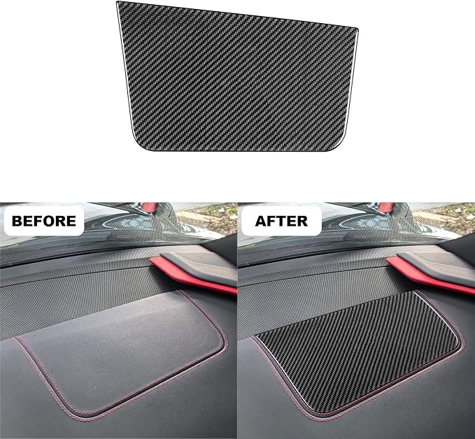 Real Carbon Fiber Center Console Panel Trim Compatible with Corvette C8 2020-2026, Interior Decor Sticker Accessories