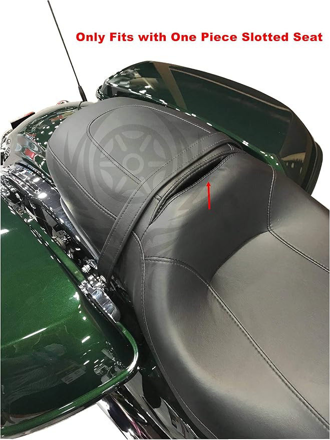 Adjustable Plug-in Driver Rider Backrest Custom Kit for Harley Electra Glides 1997-2026 Made Fit for Touring Models Road King Street Glide (Gloss Black)
