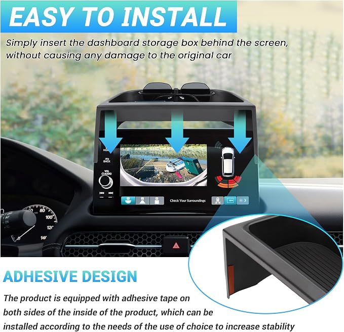 Center Console Organizer Compatible with 2023-2026 Honda HRV Accessories, Armrest Tray, Console Bottom Storage Box and Dashboard Organizer Box, Fits both Honda HR-V 7-inch and 9-inch Screen