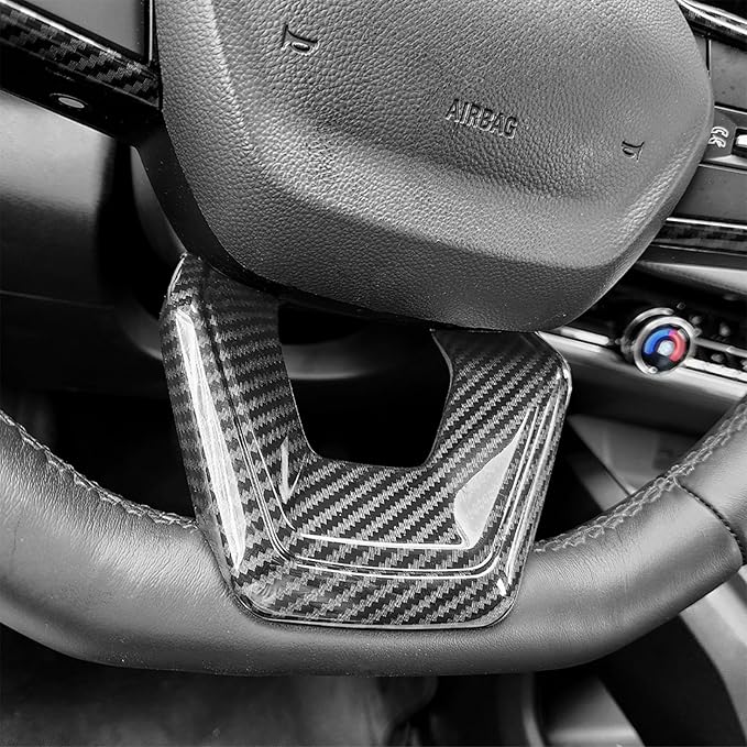 Premium Car Steering Wheel Handle Frame Cover, Compatible with Chevy Equinox 2025-2026 Accessories– Anti-Slip, Universal Fit, Easy Install & Luxury Upgrade Accessories (Carbon Fiber Pattern)
