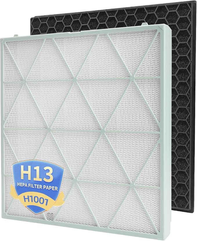 CFX-H1001/AA Replacement Filter Compatible With Samsung Cube Air Purifier Models:AX300T9080S/AA,AX300T9080W/AA,H13 HEPA and Activated Carbon Filter