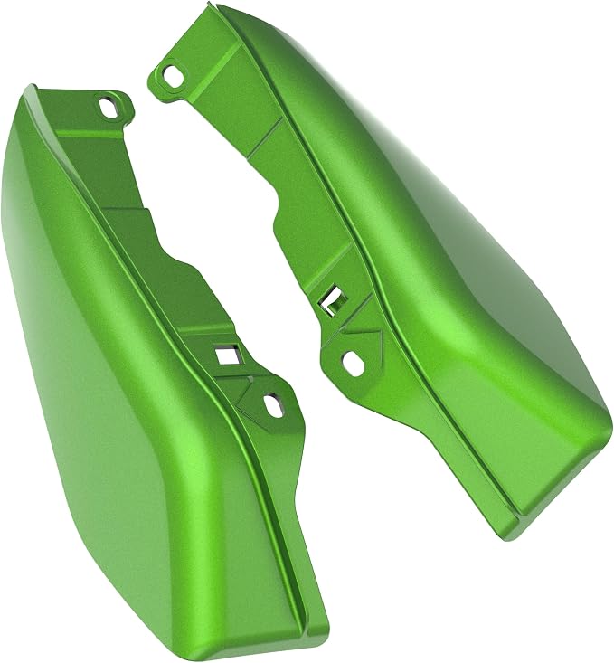 Color - Matched Mid Frame Air Deflectors Heat Shield, Perfectly Fit for Harley Touring Models 2009-2026 Radioactive Green