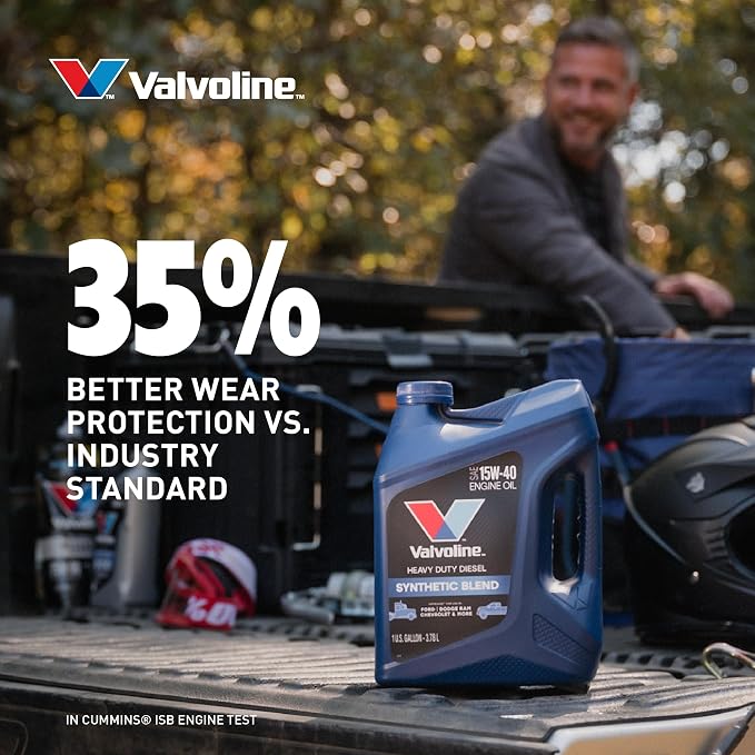 Valvoline Heavy Duty Synthetic Blend 15W-40 Diesel Engine Oil 1 GA, Case of 3