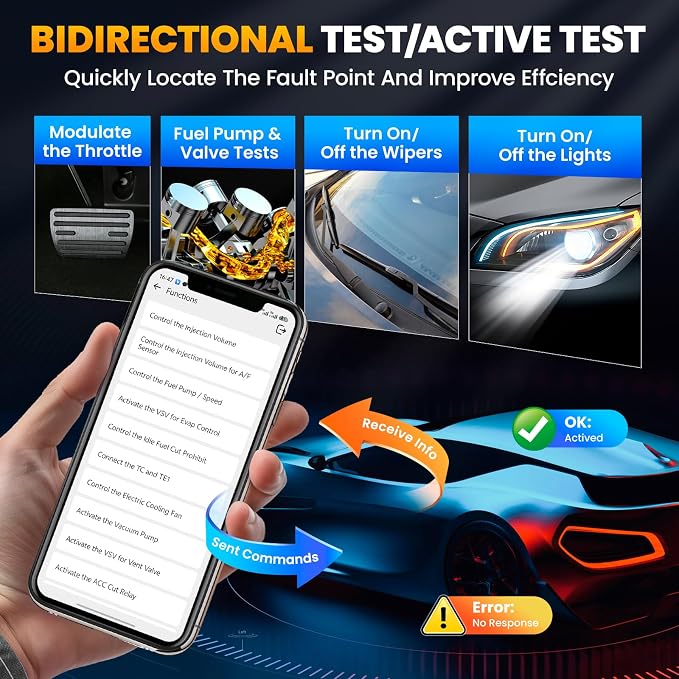 KINGBOLEN Soloscan for GM OBD2 Scanner Bluetooth, Lifetime Update Without Fee, Bidirectional Scan Tool for iOS & Android, All Reset Service, Full System Diagnostic Tool for Buick/Chevy/Cadillac/GMC
