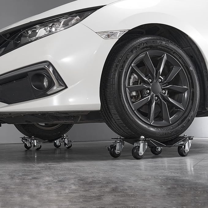 VEVOR Wheel Dolly, 3000 lbs Car Moving Dolly, Wheel Dolly Car Tire Stake Set of 2 Piece, Heavy-Duty Car Tire Dolly Cart Moving Cars, Trucks, Trailers, Motorcycles, and Boats