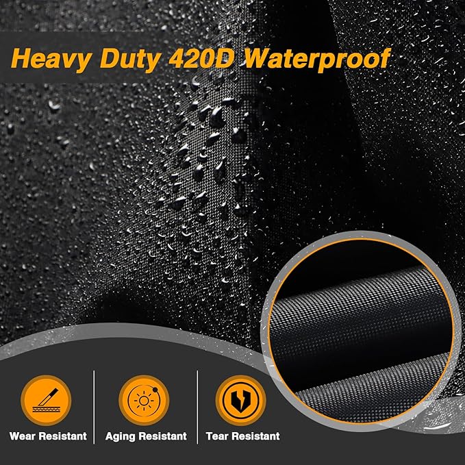 EVRBUL Upgraded ATV Cover Heavy Duty 420D All Weather 4 Wheeler Cover 81" Lx49 Wx44.5 H Compatible with Yamaha Suzuki Polaris Kawasaki CFMOTO Waterproof and Dustproof Quad Cover