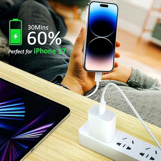 2Pack for Apple USB C to USB C Charging Cable 3ft 100W,Type C to Type C Fast Charger Cord,for iPhone iPhone 17/16E/Air/15/Pro/Plus/Pro Max,for MacBook Pro/Air,for iPad Pro12.9/11in,Air 4/5,Mini 6/7