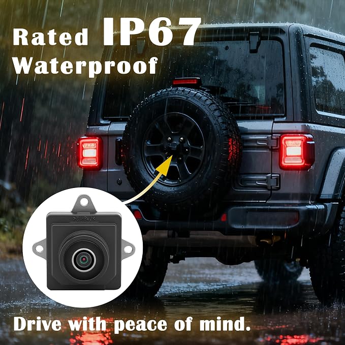 Rear View Backup Camera Compatible with Jeep Wrangler 2018-2022, Replaces 68452959AC 68288397AC CH1960138