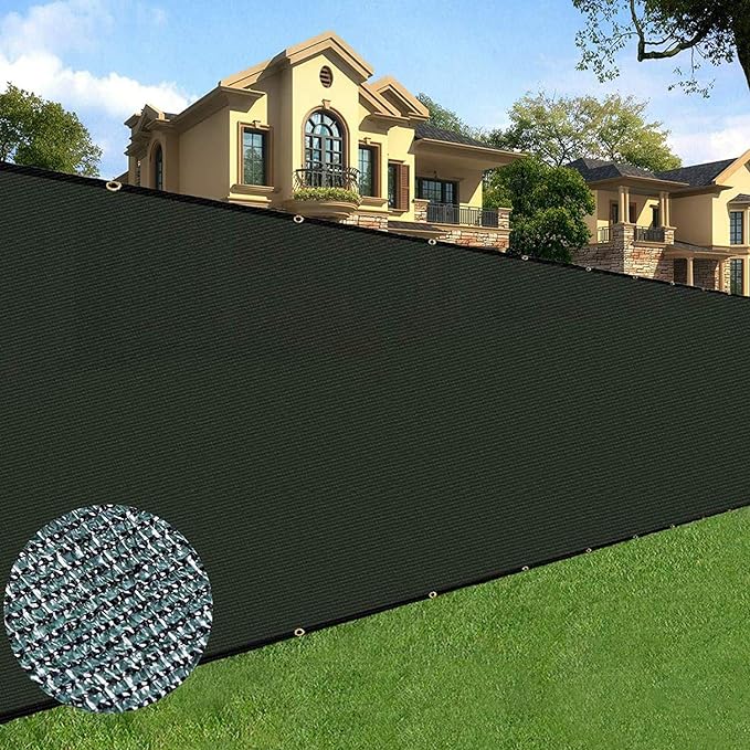 Sunnyglade 4 feet x 50 feet Privacy Screen Fence Heavy Duty Fencing Mesh Shade Net Cover for Wall Garden Yard Backyard (Green, 4 ft X 50 ft)