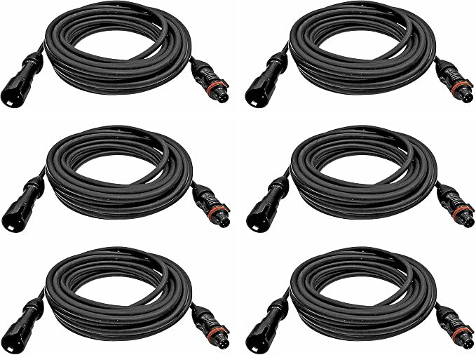 Voyager CEC15 Rear View LCD Monitor Extension Cables, 15ft Long, Connects a Voyager LCD Observation Monitor with a Voyager Side or Rear Camera (Pack of 6)