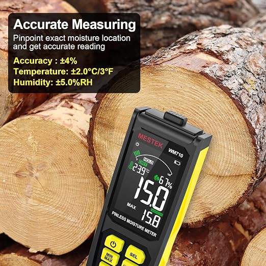 MESTEK Electrical Tester Kit with GFCI Outlet Tester, Non-Contact Voltage Tester, Pinless Wood Moisture Meter, Home Inspector Tool Kit, 3-Piece with Carry Case and Batteries