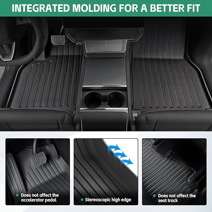 For Tesla Model Y Juniper 2025 2026 Floor Mats & Cargo Liners & Backrest Mat & Center Console Side Anti-Kick Mats & Interior Model Y NEW Accessories 9PCS