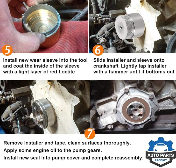 Front Crank Wear Sleeve Installer Kit Tool, Sleeve, and Seal For 03-10 Ford Powerstroke 6.0L Replaces 303-761