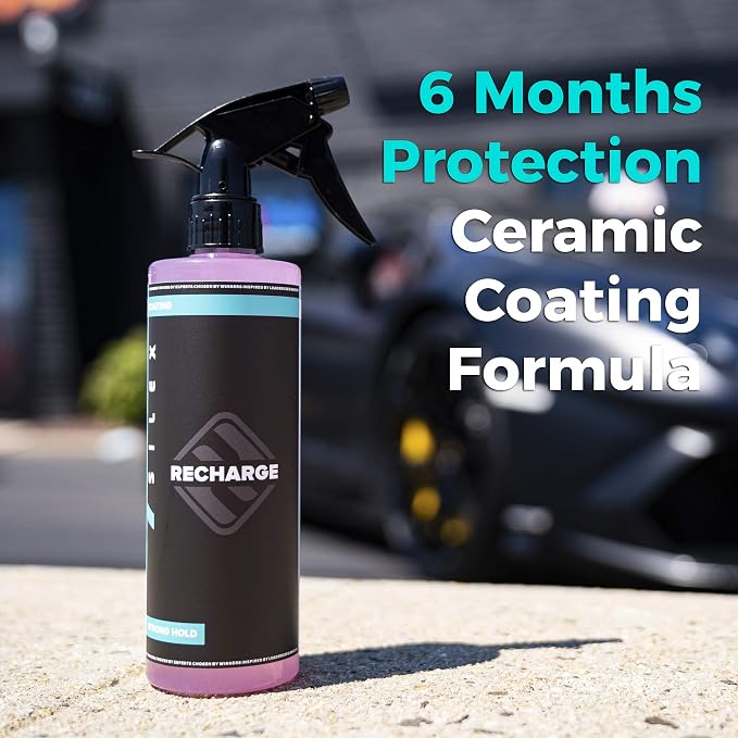 Recharge Ceramic Coating Spray (8oz) | Ultra-Hydrophobic Car Ceramic Detail Spray | Replaces Wax & Sealants | DIY-Friendly Protection for Cars, Trucks & SUVs | 6 Months of Protection