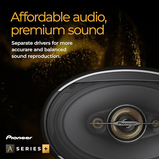 PIONEER A-Series Plus TS-A301TW 20 mm (0.75”) Tweeters (Pair) – 450W Max, Crisp High-Frequency Detail, Easy Add-On for Clarity
