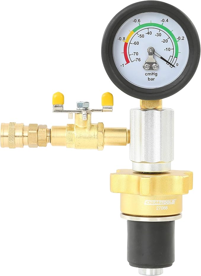 OEMTOOLS 27066 Coolant System Refiller Kit, 3 Adapters | Remove Air Trapped in Cooling System, Test Radiator and Heating Core Lines for Leaks | Fits Radiator Necks and Coolant Reservoirs