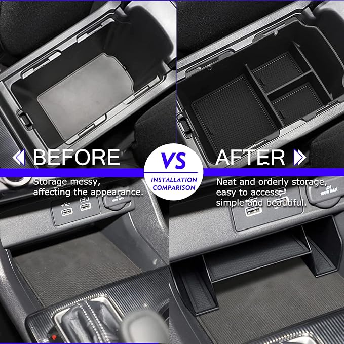 2024 2025 2026 Civic Center Console Organizer Tray for 2023 2022 Honda Civic 11th Gen Sedan Hatchback LX EX Sport 2022 Accessories Civic 2023 Central Console Organizer Insert Tray(2pcs)