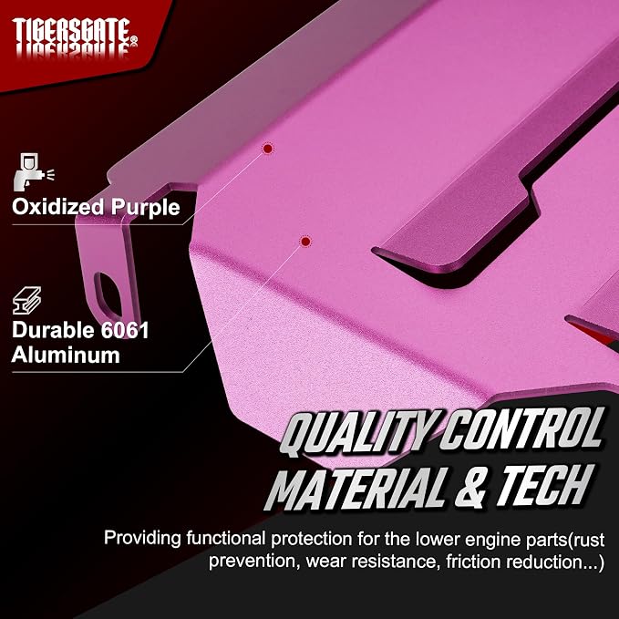 2018-2024 Softail 6061 Aluminum Engine Skid Plate for Breakout, Deluxe, Fat Bob, Fat Boy, Street Bob, Sport Glide, Heritage Classic, Low Rider, Slim Models, Purple