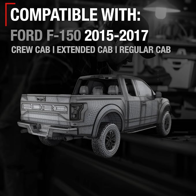 Rear View Backup Camera - Compatible with 2015-2017 Ford F-150, 2018-2019 Ford Lobo - Reverse Park Assist Camera Replacement - OEM FL3Z19G490D, 590-080