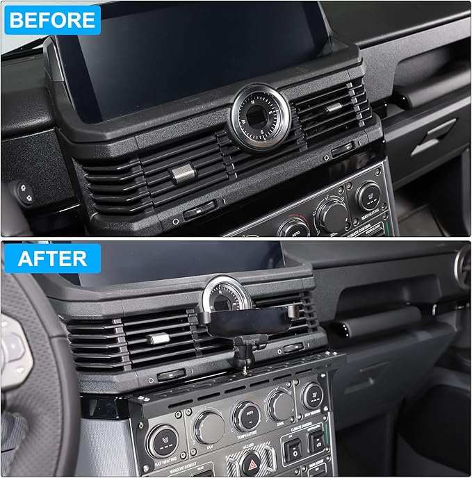 Compatible with INEOS Grenadier 2020-2024 Car Phone Mount and Walkie Talkie Mount Stand Set, Centre Console Multifunctional Track Mobile Phone Holder Expansion Platform (Style B)