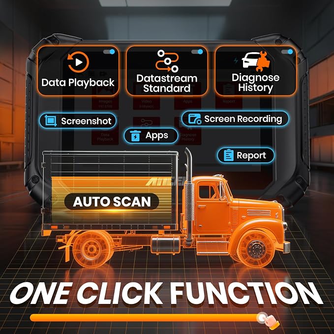 ANCEL V5HD PRO Heavy Duty Truck Scanner, Diesel Diagnostic Tool with DPF Regen & Bi-Directional Control, Full System Scan for Cummins Detroit Caterpillar Volvo Paccar, for Fleets & Truck Owners