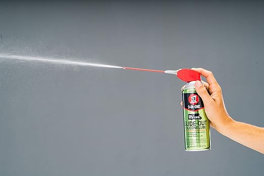 3-IN-ONE RVcare Slide-Out Silicone Lube with SMART STRAW SPRAYS 2 WAYS, 11 OZ & RVcare Rubber Seal Conditioner with SMART STRAW SPRAYS 2 WAYS, 11 OZ