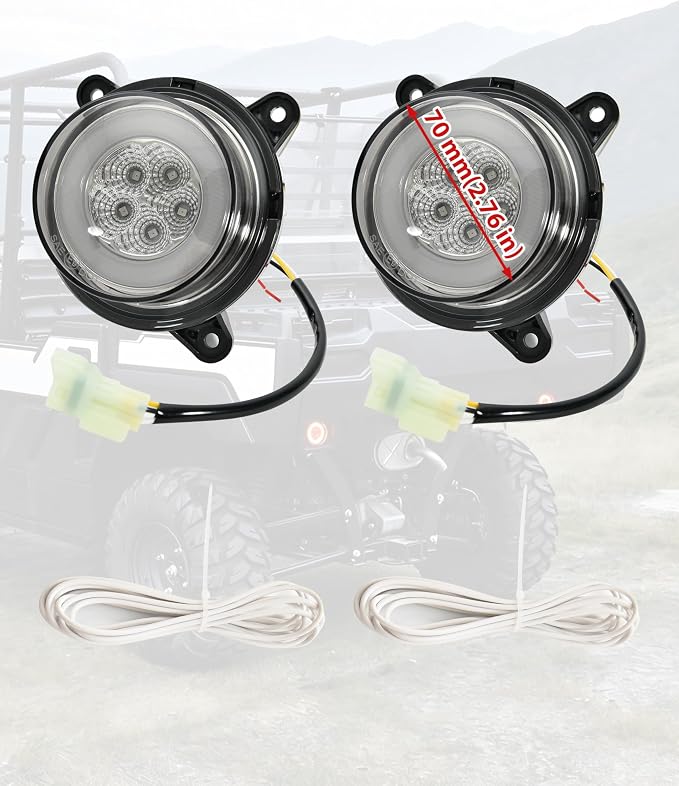 SAUTVS LED Turn Signal Tail Lights Assembly for Kawasaki Mule Pro, Smoked Black Taillights Brake Stop Lights Tail Lamps for Kawasaki Mule Pro-FXT DXT FXR DX FX 2015-2026 Accessories (2PCS)