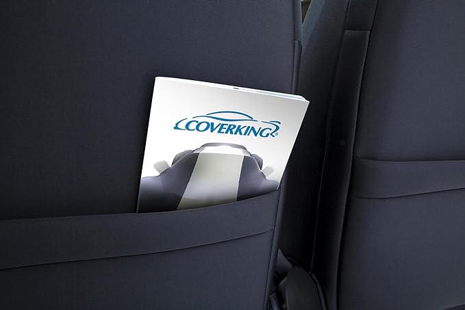 Coverking Custom Fit Seat Cover for Ford F-150/250/350 Truck - (Neosupreme, Gray/Black Side)
