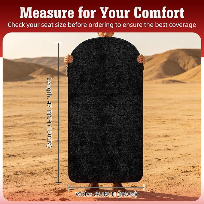 550g Heavy Duty Towel Car Seat Cover, Waterproof Sweat Protector for Post-Gym & Beach, Non-Slip Microfiber Bucket Seat Mat for Sedans SUV Minivans, Machine Washable (Black, 1-Pack)