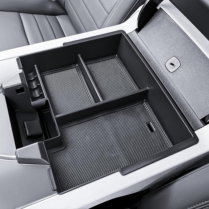 HGWEI Center Console Dashboard Organizer Compatible with 2022 2023 2024 2025 GMC Hummer EV Interior Accessories, Middle Armrest Storage Box 12.3" Dash Holder Insert Tray (Behind Steering Wheel)