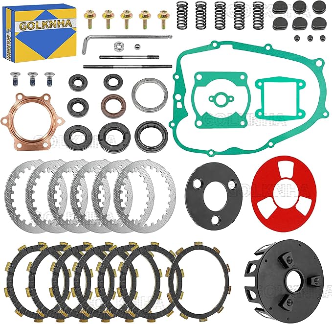 Clutch Kit & Friction Steel Plates,CNC Billet Clutch Basket with Complete Gasket Set for Yamaha Blaster 200 YFS200 1988-2006