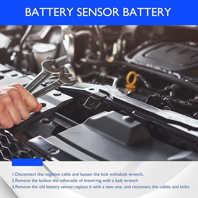 HiSport Battery Sensor - Compatible with Buick Cadillac Chevy GMC 2018 2019 2020 2021 2022 2023 2024 2025 - Replace 13545953 13526053