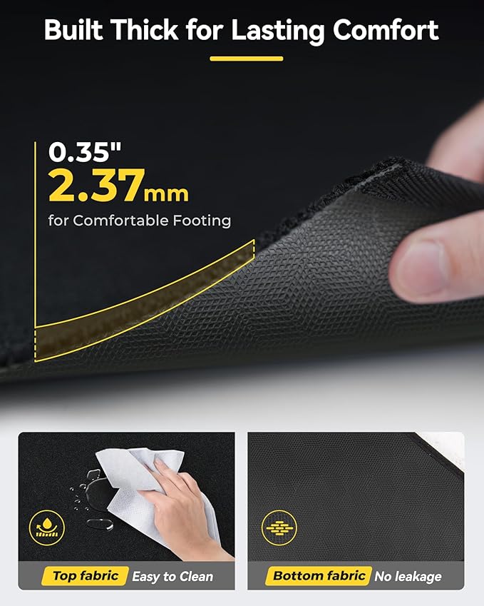 3W Floor Mats with Carpets Custom Fit Mercedez Benz GLB 2020-2026, TPE Floor Liner Thickened Carpet with Safety Locks and Driver Heel Pad for Benz GLB250 GLB35 AMG Cars Accessory