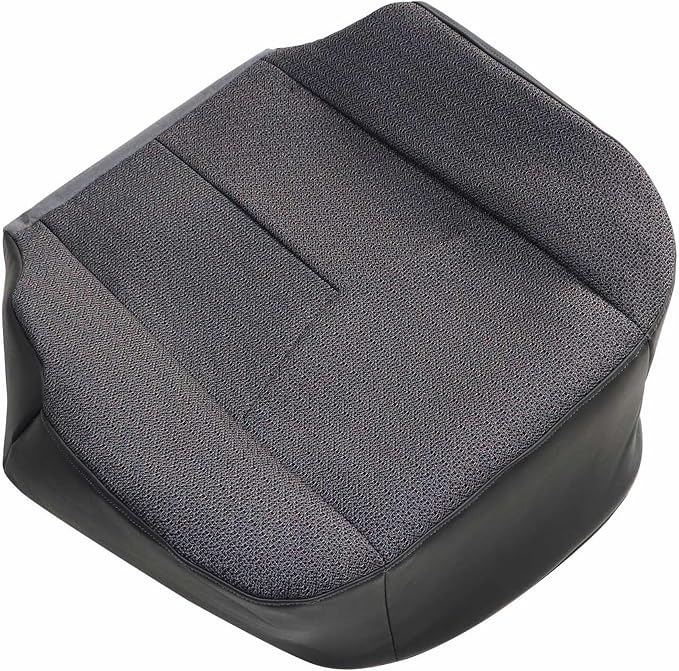 GXARTS Driver Side Bottom Replacement Cloth Seat Cover Dark Gray #69C Compatible with Chevy Silverado 1500 2500 3500 1500HD 2500HD GMC Sierra 2003-2007 Seat Cushion Protector Cloth Cover