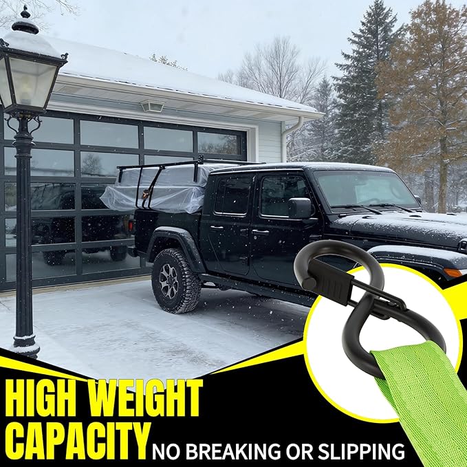 Retractable Ratchet Straps,1'' x 12' Tie Downs Automatic Retractable Ratchet Straps 1760lb Break Strength for Trailer,Motorcycle,Scooter,Pickup Truck,UTV,Kayak(Neon Green,4 Pack)
