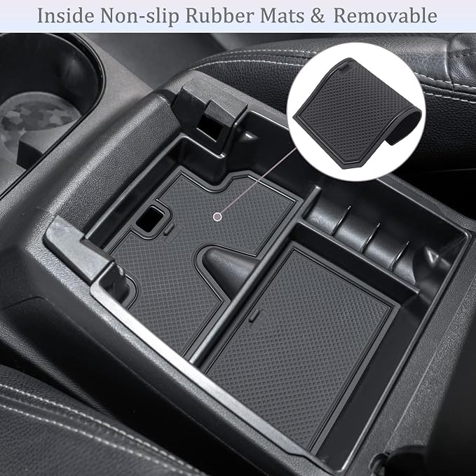 JDMCAR Center Console Organizer and Center Console Cover Compatible with 2023 2024 2025 Chevy Colorado/GMC Canyon Accessories