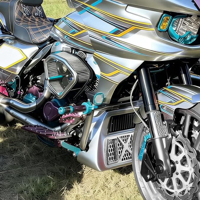 Radiator Guard Grille Oil Cooler Cover Fit For Harley Touring Road King Street Glide Electra Glide Ultra Limited 2023.5-2025 Silver