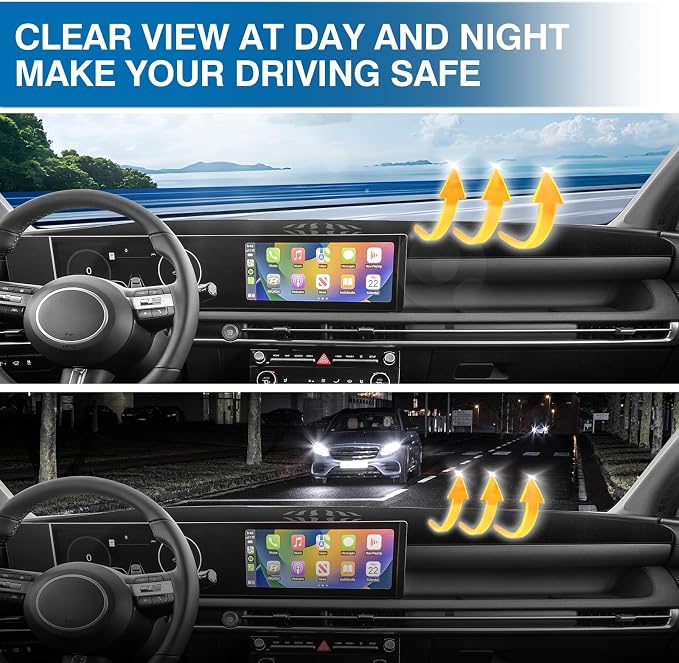 KUST Black Dash Cover Compatible with Hyundai Tucson 2025 2026 (Without HUD) (Only fits for 12.3 Inch Touch Screen Dashbaord) Dashboard Cover Accessories for Tucson Center Console Sunshield Protector