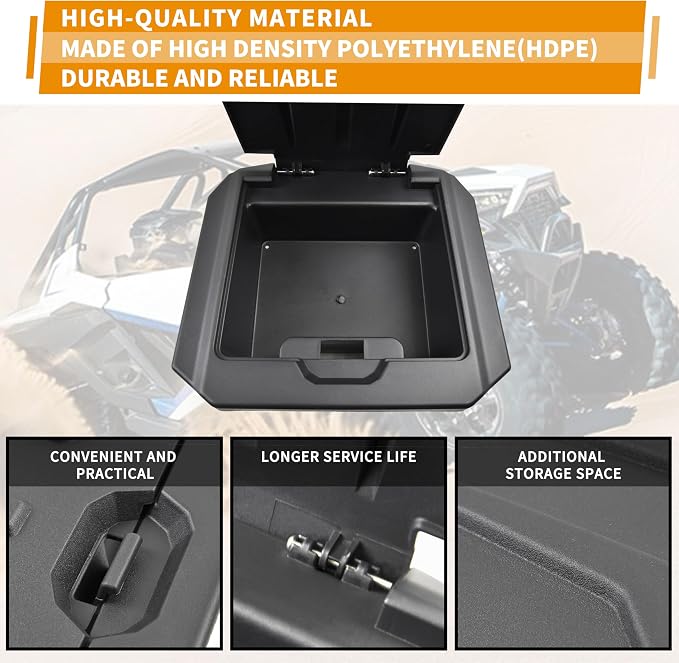 Center Console Dash Storage Box for RZR PRO 20-24, Black Center Dash Box Storage Bin for Polaris RZR PRO XP/ XP4 2020-2024, RZR PRO R/Turbo R 2022-2024 Accessories