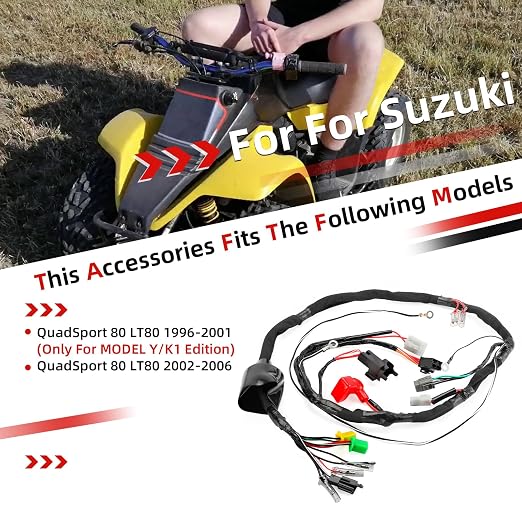 High Performance Wiring Harness for Suzuki QuadSport 80 LT80 1987-2006 36610-40B20
