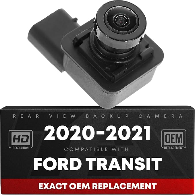 Rear View Camera Compatible with 2021 Ford Transit Cargo Van, Medium| High Roof
