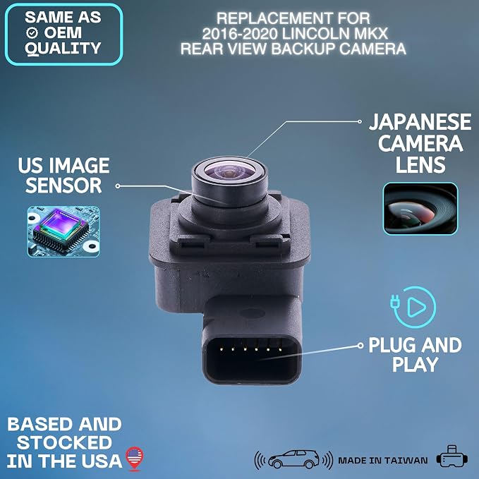 Backup Camera Replaces for 2016 2017 2018 2019 2020 Lincoln MKX OE Part # F2GZ19G490C F2GZ-19G490-C