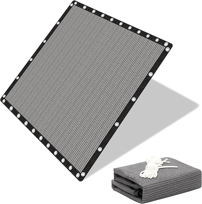 EMERIT 90% Sun Shade Cloth, 10' X 20' Pergola Shade Cover Canopy, 50 MPH Wind-Resistant Tarp with Reinforced Stainless Steel Grommets, Privacy Screen for Outdoor Patio, Backyard, Deck