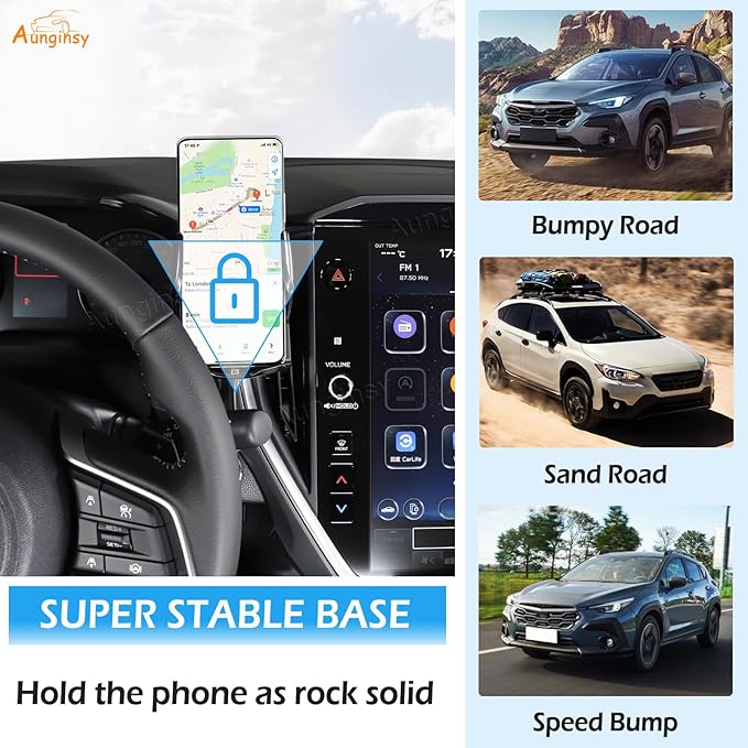 Car Phone Holder Compatible with Subaru Crosstrek 2024+ & WRX 2022+ Center Console Air Outlet Vent Panel Mobile Phone Mount Instrument Hands-Free Universal Cell Phones Navigation Bracket Accessories