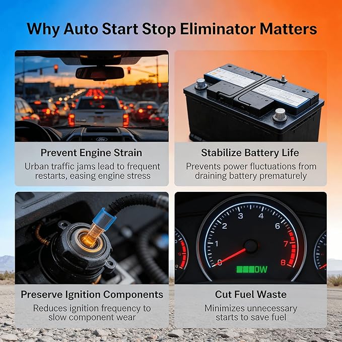 BeiXu 2015-2020 autostart Stop Eliminator for Ford F-150, Keep Memory Disable Start Stop Function, Plug & Play Canceller/Delete Device, No Coding Required, Fits XL, XLT, Lariat, King Ranch, Platinum