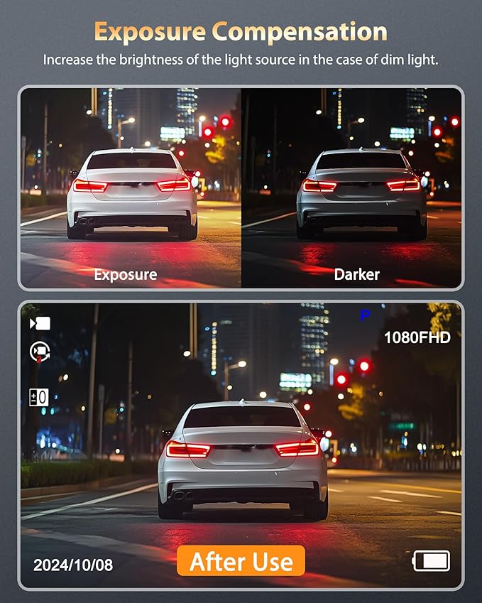 4 Channel Mirror Dash Cam 1080P Front and Rear/Inside 12’’ Touch Screen HD Rearview Mirror Dash Cam with G-Sensor GPS Parking Monitor Built-in WiFi