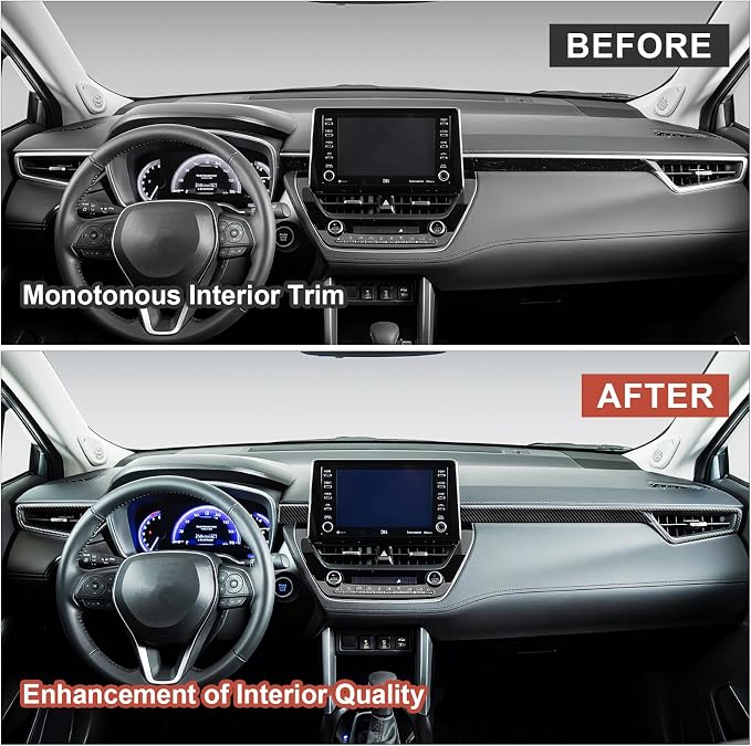 Carbon Fiber Dashboard Side AC Air Vent Panel Cover Compatible with Toyota Corolla 2020–2026 & Corolla Hatchback 2019–2026